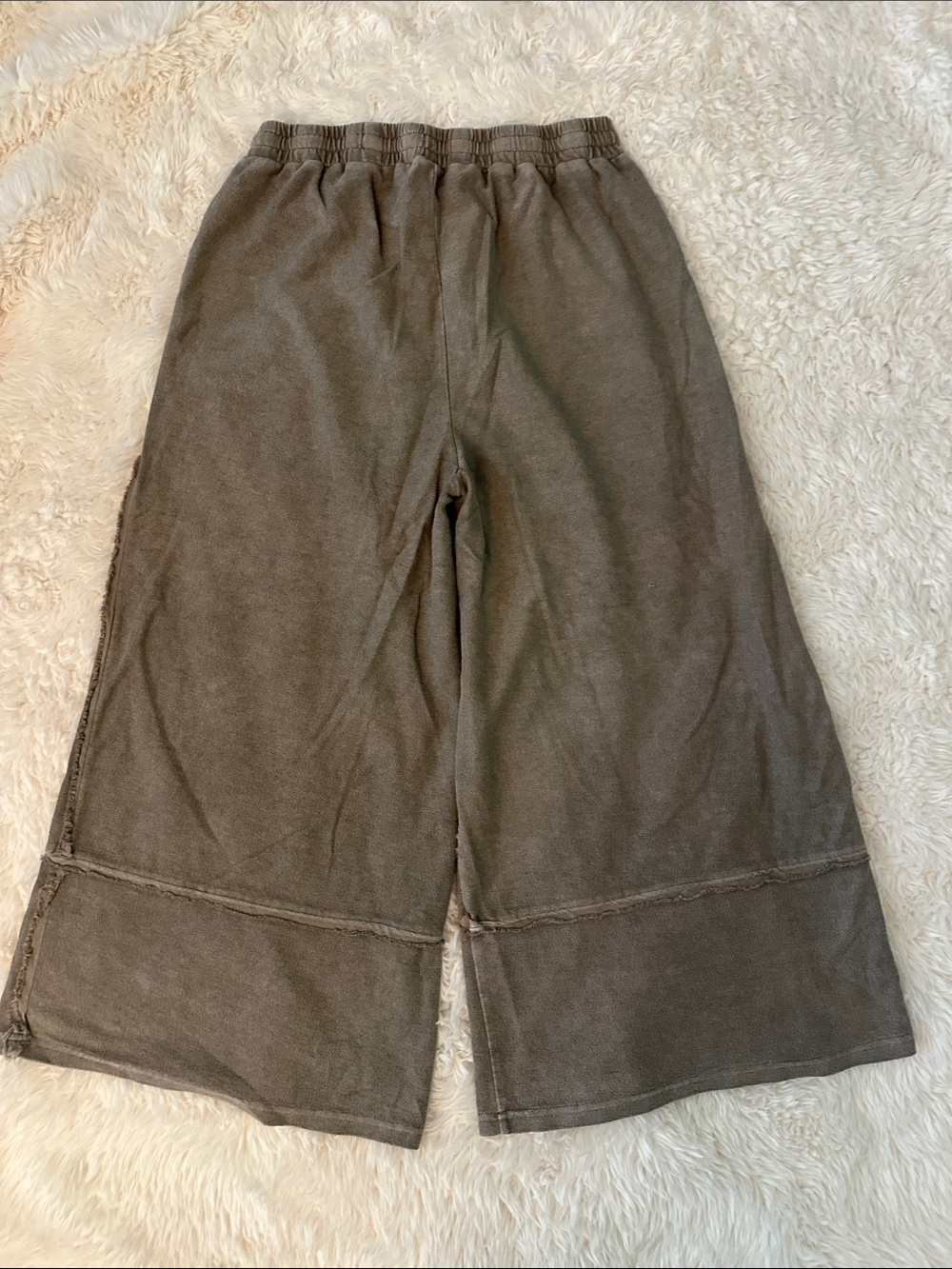 Wide-Leg Cotton Lounge Pants - Picture 2 of 3